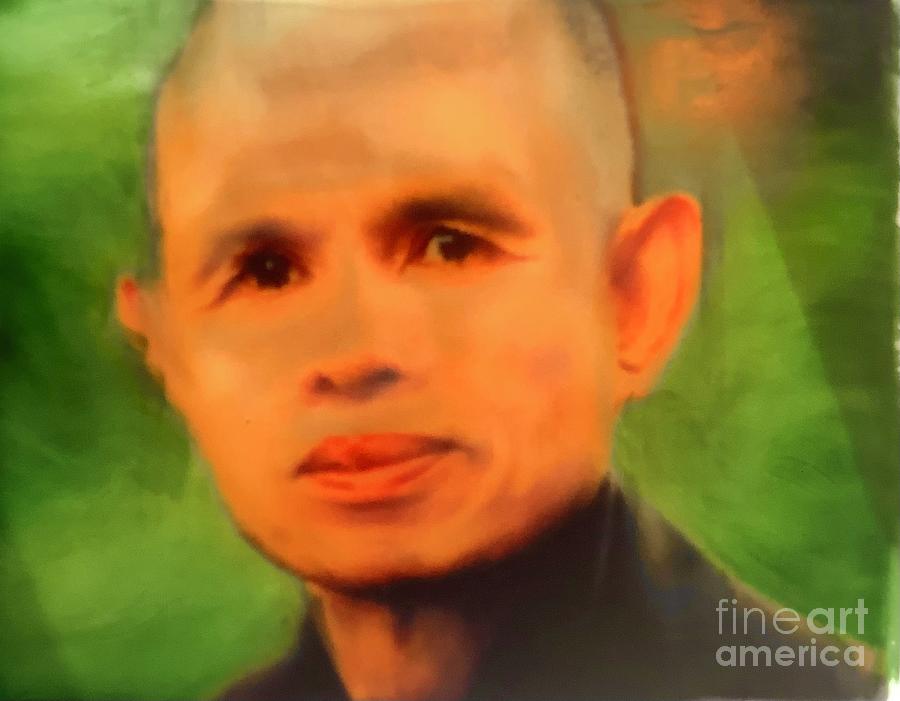 Thich Nhat  Hanh Painting by FeatherStone Studio Julie A Miller