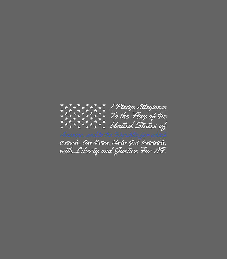 Thin Blue Line American Flag Quote Digital Art by Agham Hania - Fine ...