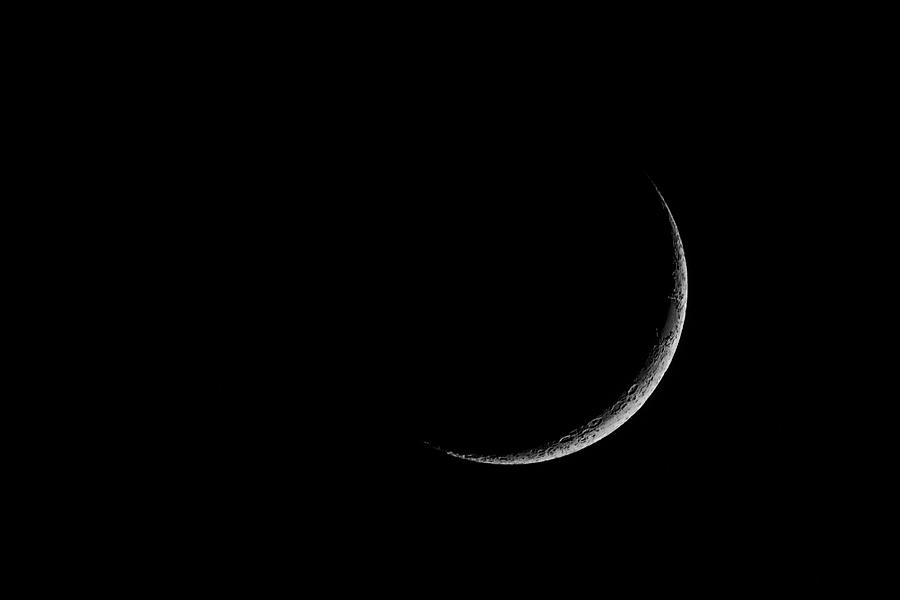 Thin Crescent Moon Over the Carolinas Photograph by Bob Decker