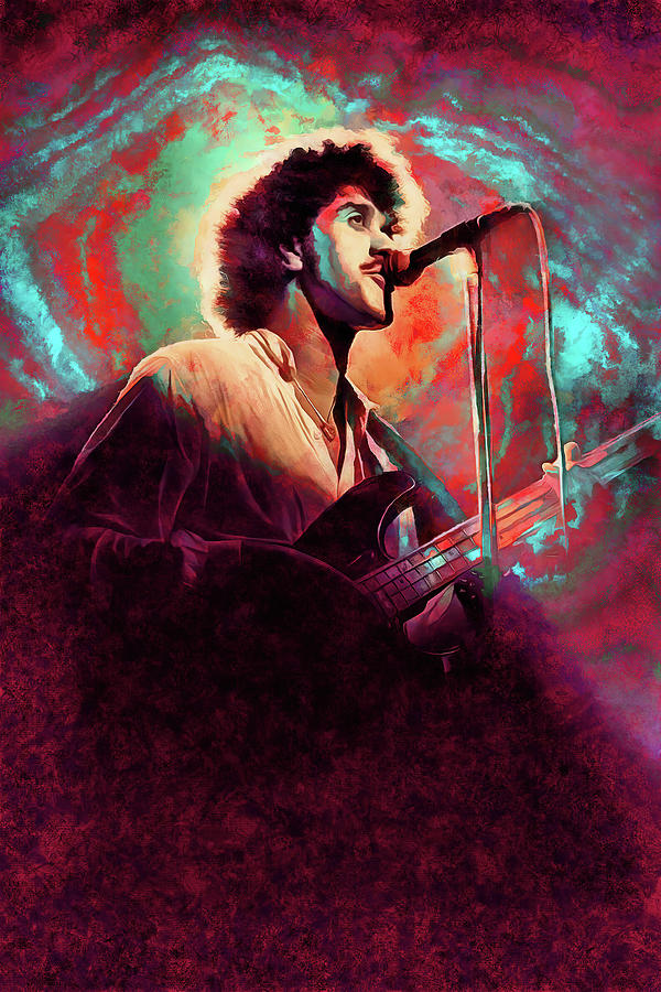 Thin Lizzy Phil Lynott Art Renegade by James West Digital Art by The Rocker