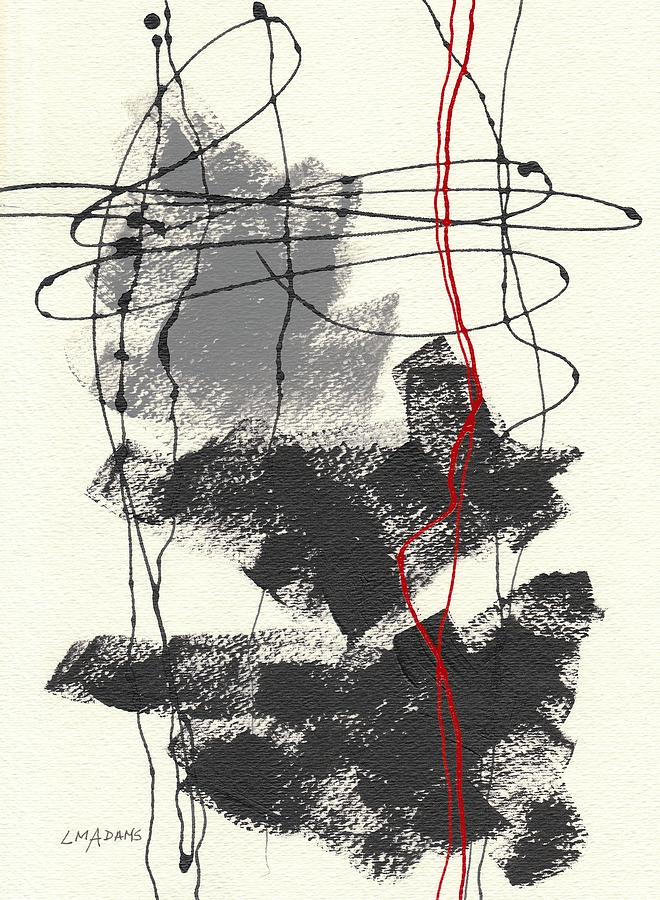 Thin Red Lines 1 Painting by Louise Adams