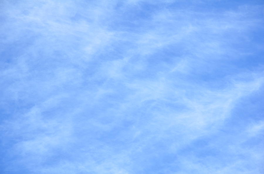 Thin White Clouds In Blue Sky Photograph