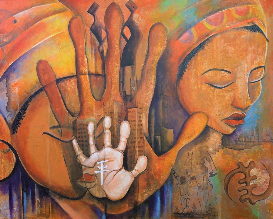 Lockdown Painting - Things Fall Apart 1 by Mark Kainyah Lockdown Painting - Things Fall Apart 1 by Mark Kainyah