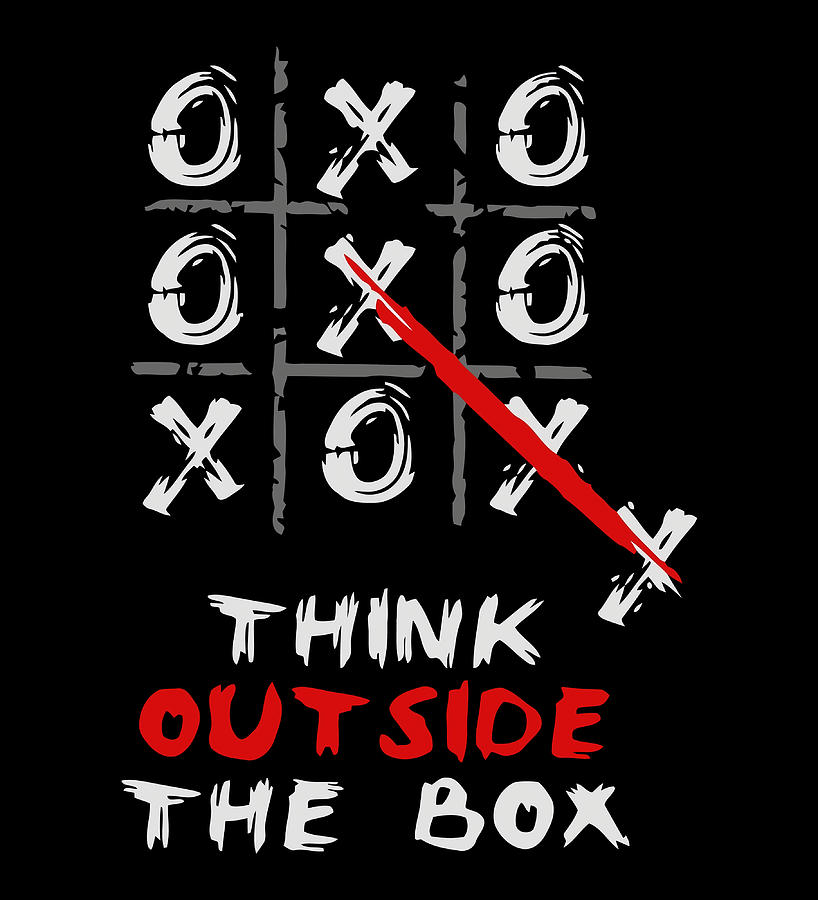 THINK OUT SIDE THE BOX BLACK COLOR Poster funny Painting by Robinson ...