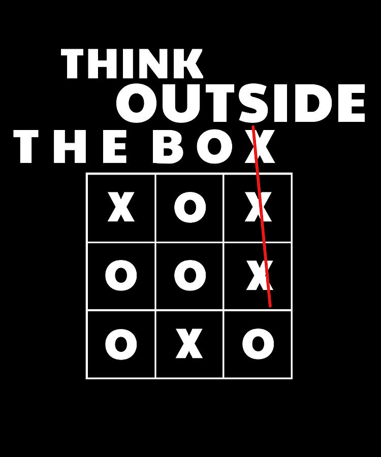 Think Outside The Box Cool Quote Art Design gift Painting by Walker ...