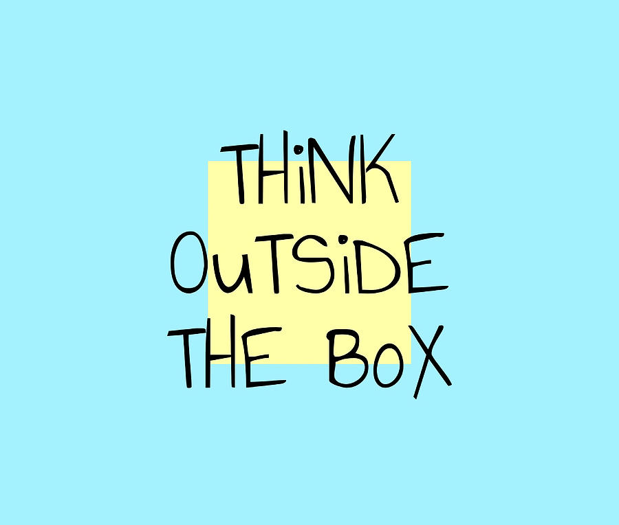 Think Outside The Box Poster boy Painting by Florence Fiona | Fine Art ...