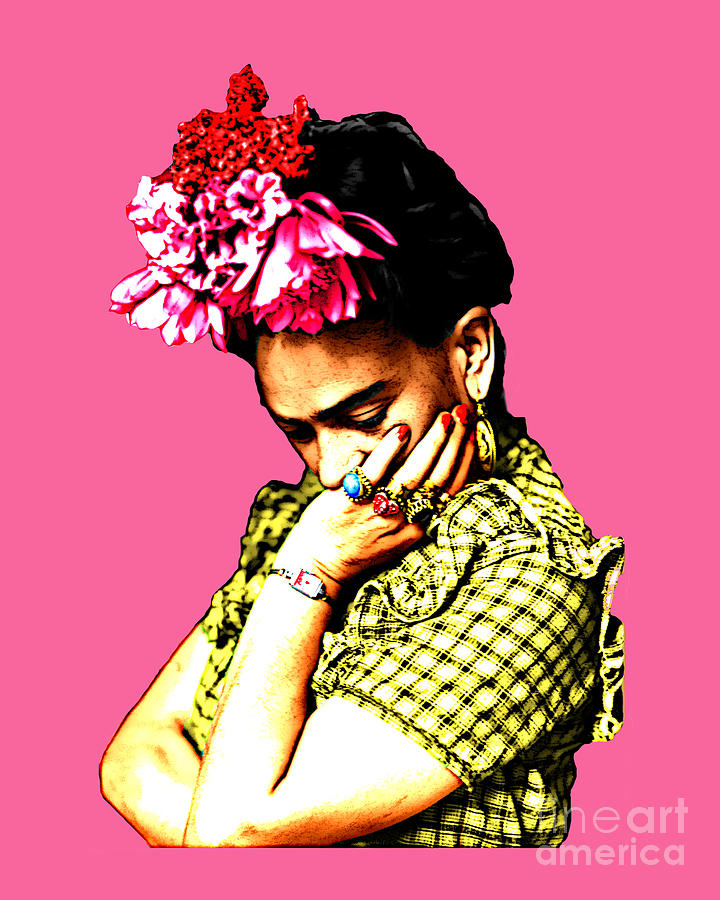 Diego Rivera Digital Art - Thinking Frida Kahlo  by Madame Memento