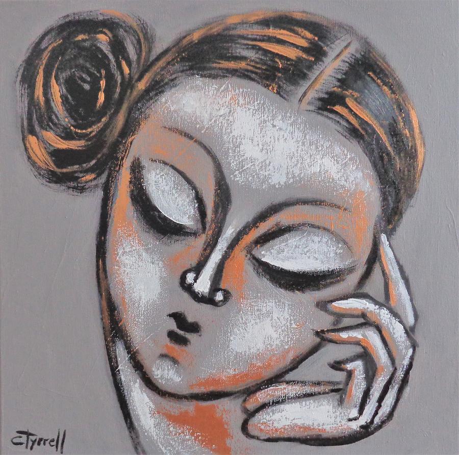 Thinking Muse - Portrait Painting by Carmen Tyrrell