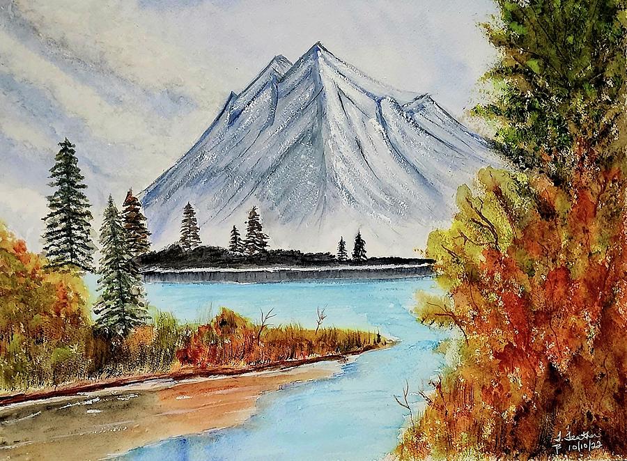 Mountain Painting - Majestic by Terry Feather