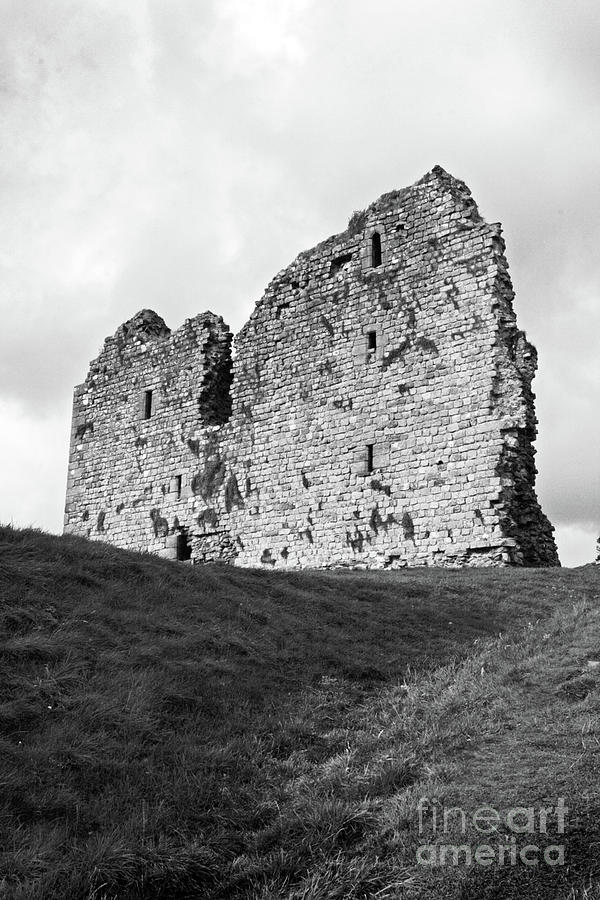 Thirlwall Castle in Black and White Photograph by Tina Uihlein