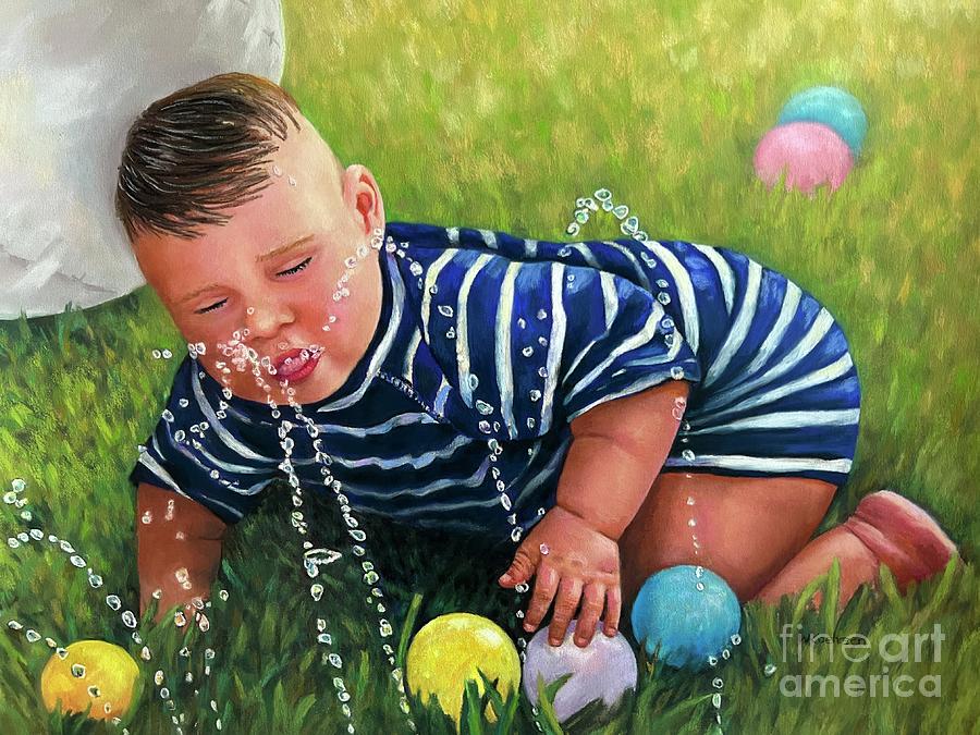 Thirsty Toddler Pastel by Wendy Koehrsen