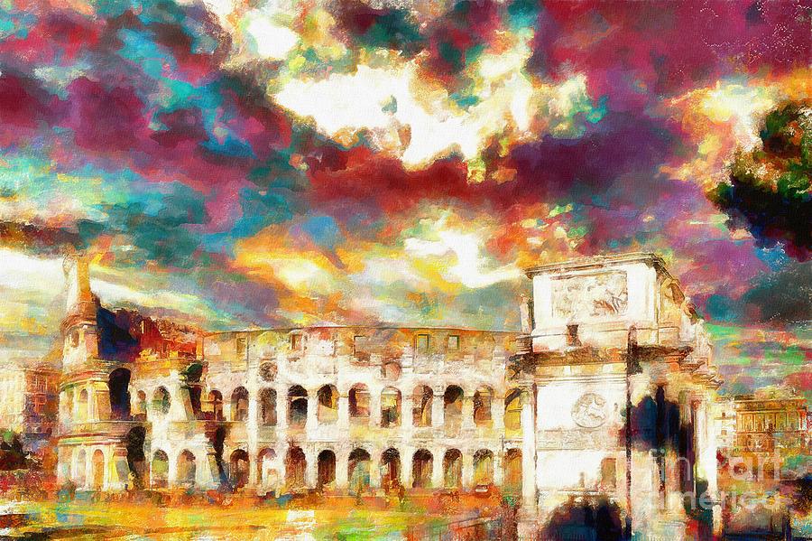 This Abstract Colosseum Art Will Transform Your Space into a Reflection of Romes Majestic Beauty. Photograph by Stefano Senise