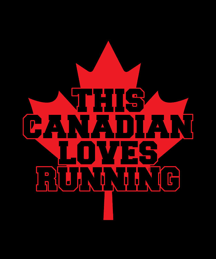 This Canadian Loves Running Gift Digital Art by Caterina Christakos
