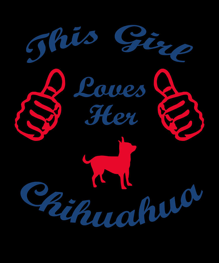 This girl loves her Chihuahua Digital Art by Caterina Christakos