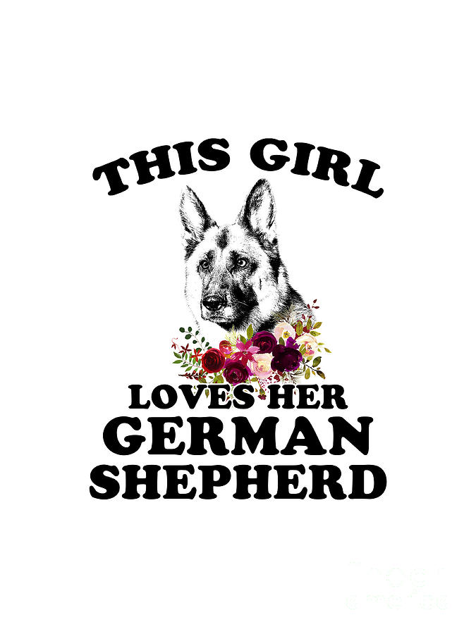 This Girl Loves Her German Shepherd Drawing by Anime Art - Fine Art America
