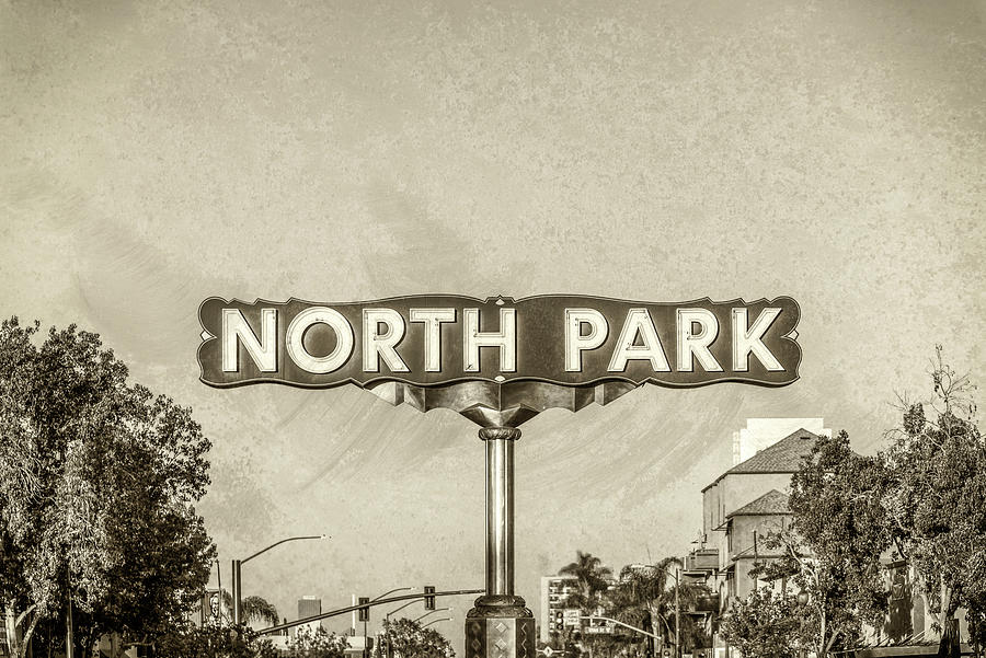 This Is North Park Monochrome Textured Photograph by Joseph S Giacalone