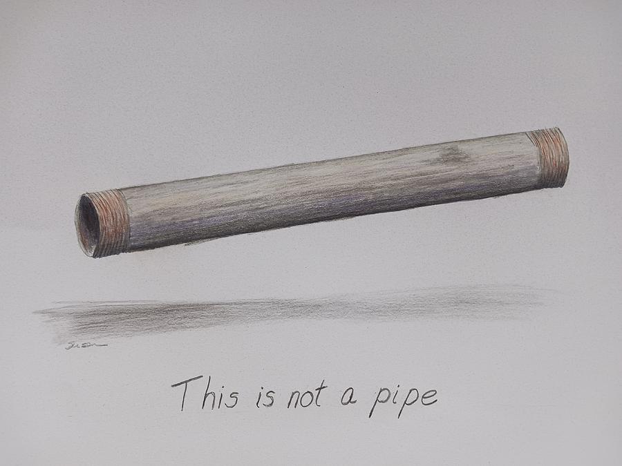 This is not a pipe Drawing by Susan Anderson
