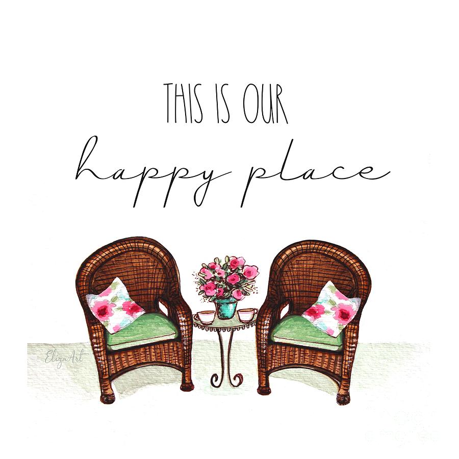 This Is Our Happy Place Painting by Elizabeth Robinette Tyndall