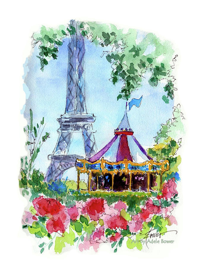 This Must Be Paris  Painting by Adele Bower