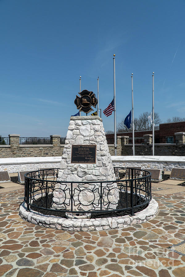 This National Fallen Firefighters Memorial is at the National Fire Academy in Emmitsburg, MD Photograph by William Kuta