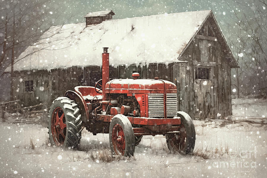 This Old Tractor Painting by Tina LeCour
