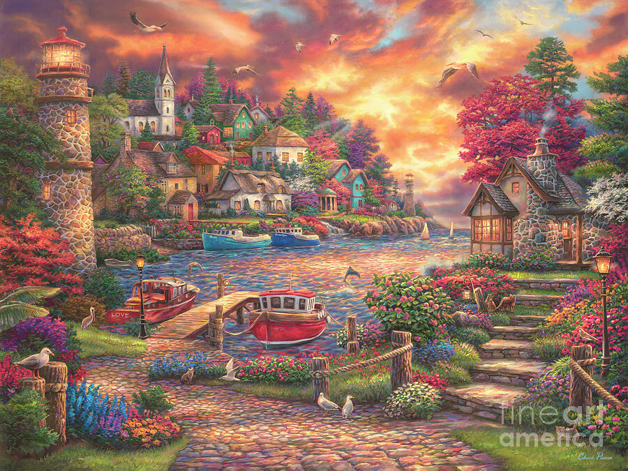 Sunset Painting - This Side of the Sea by Chuck Pinson Sunset Painting - This Side of the Sea by Chuck Pinson