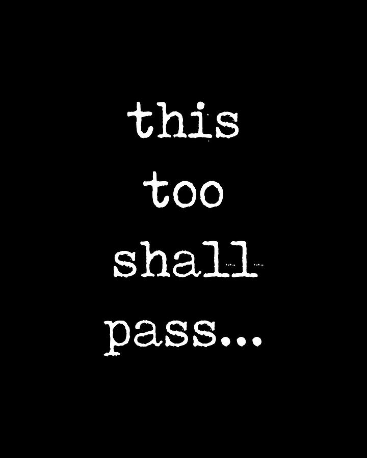 This Too Shall Pass - Abraham Lincoln Quote - Literature - Typewriter Print - Black Digital Art