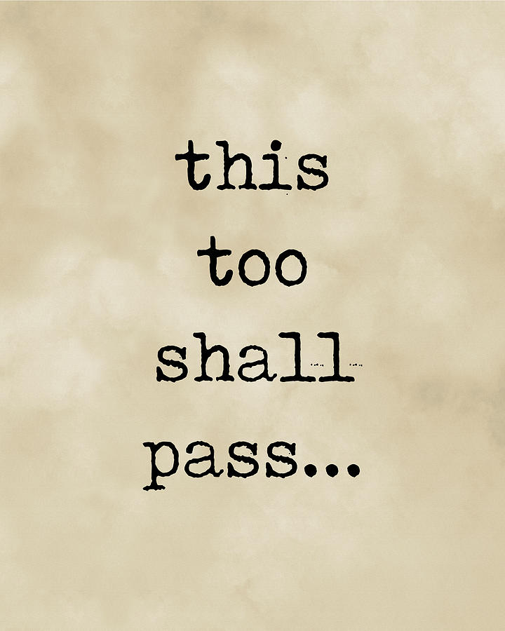 This Too Shall Pass - Abraham Lincoln Quote - Literature - Typewriter Print - Vintage Digital Art