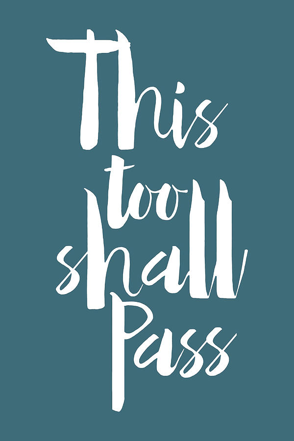 This Too Shall Pass Poster yellow girl Painting by Thomas Shaw - Fine ...