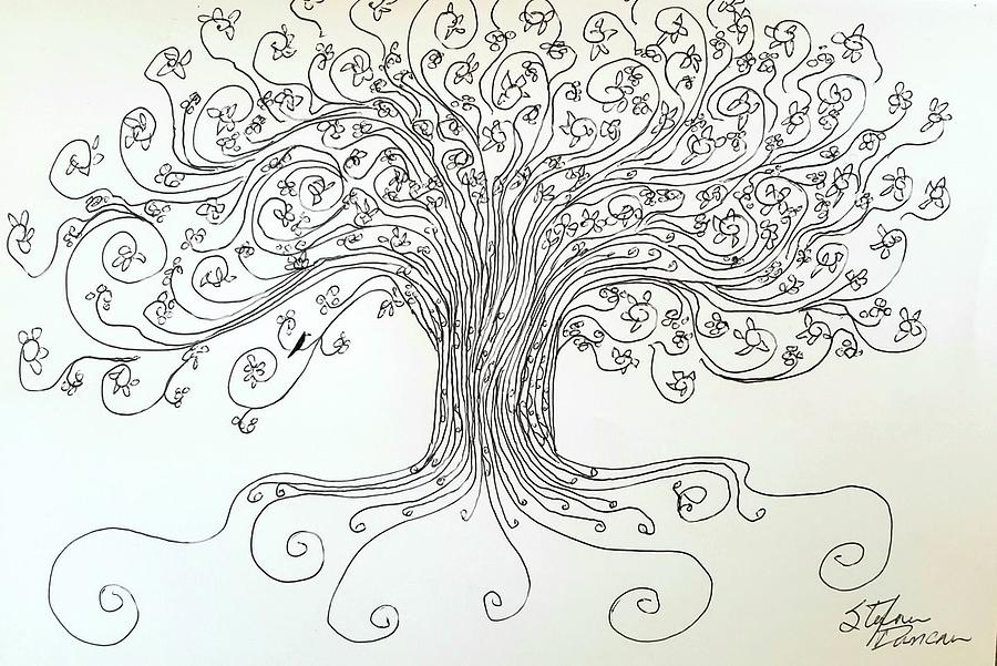 This Tree Is My Tree Drawing by Stefan Duncan