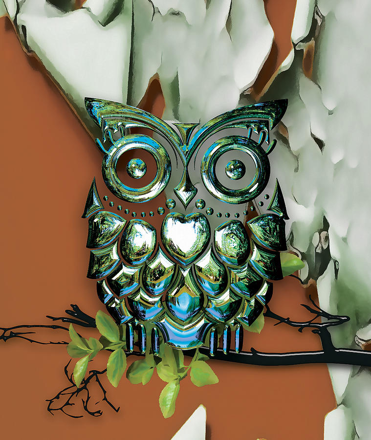 This Wise Owl Mixed Media by Marvin Blaine