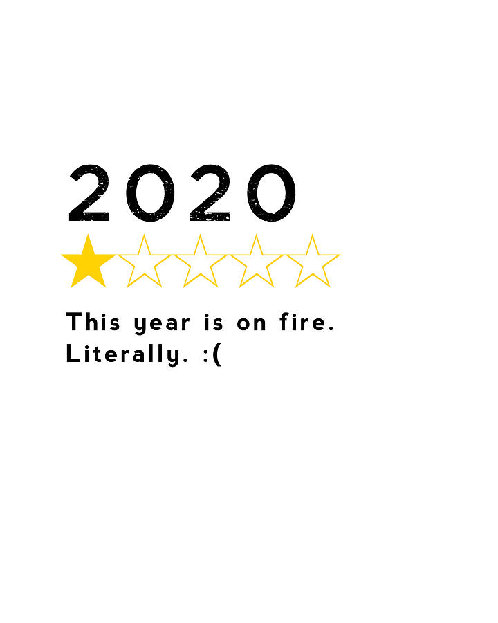 This year is on fire. 2020 One Star Review Digital Art by Nikki Marie Smith