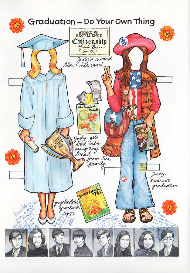 This Years Girl High School Graduation 1970 Mixed Media by Sally Edelstein