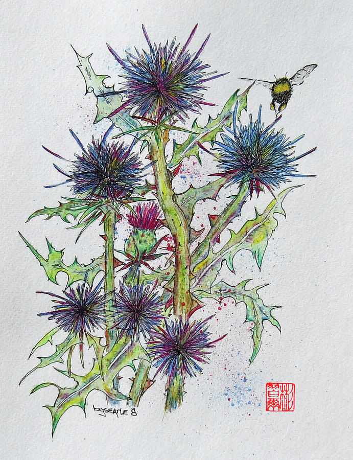 Thistle Painting by Bill Searle