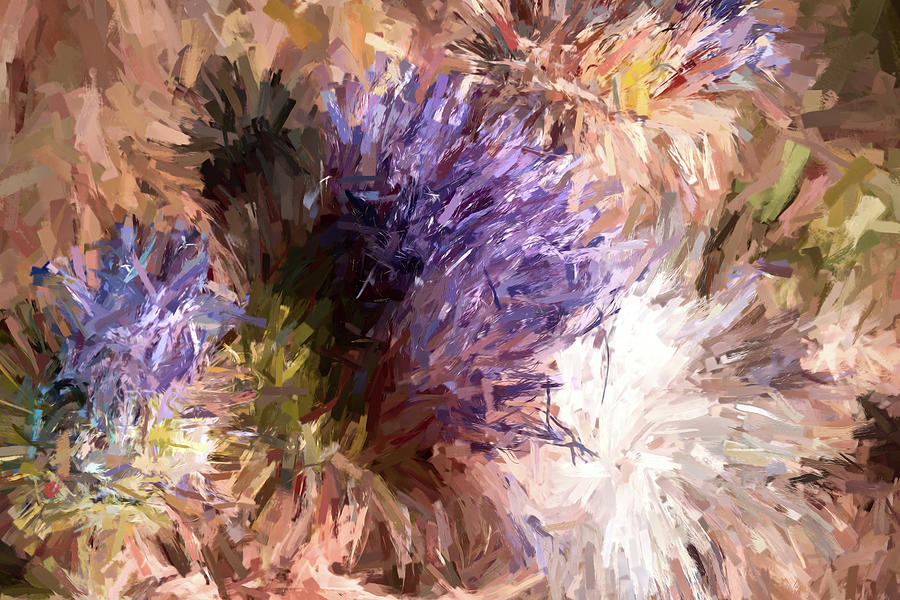 Flower Photograph - Thistle Flowers in Abstract by Donna Kennedy