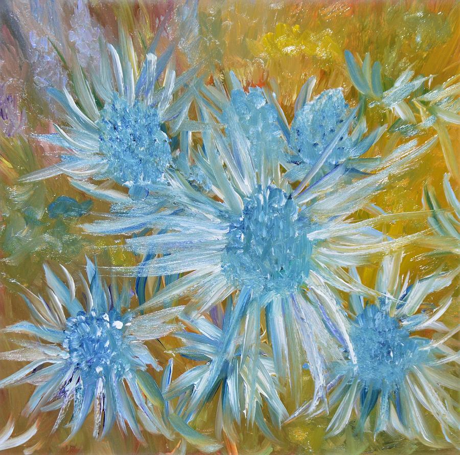 Thistle Painting by Jacqueline Whitcomb