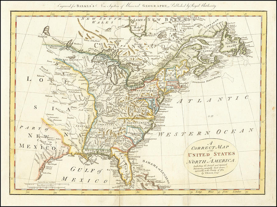 Thomas Bowen Title A Correct Map of the United States of North America ...