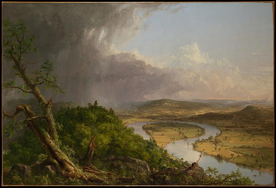 Vintage Painting - Thomas Cole - The Oxbow by Les Classics