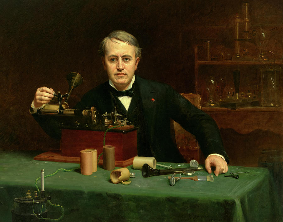 Thomas Edison Painting by Abraham Archibald Anderson - Fine Art America