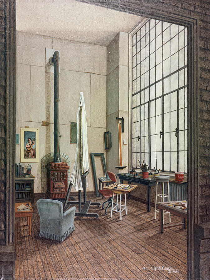 Thomas Hart Bentons Studio Painting by George Lightfoot