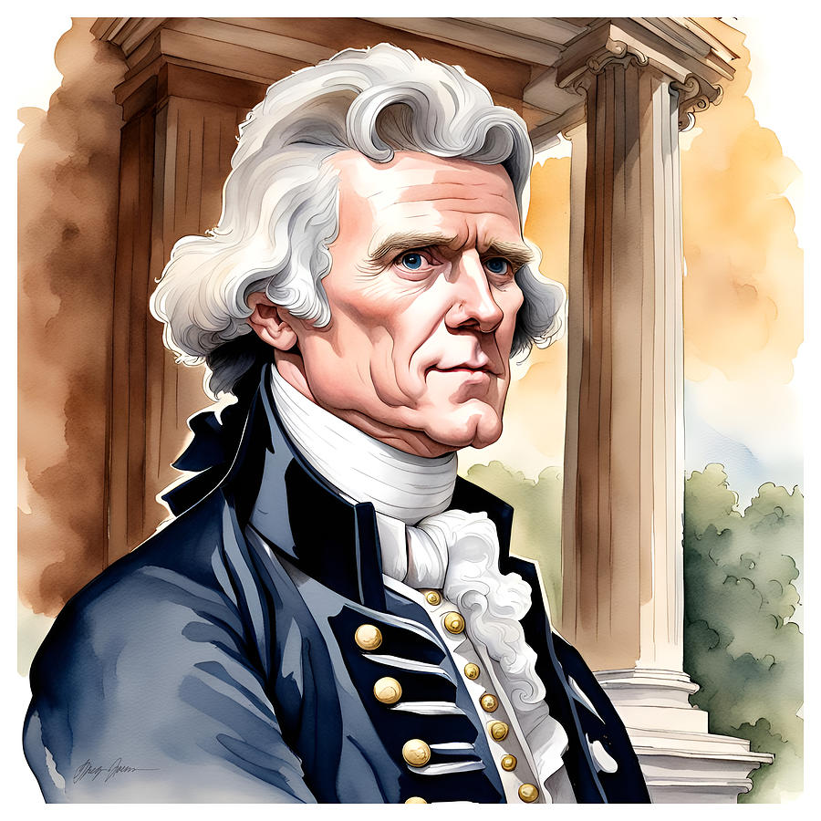 Thomas Jefferson Caricature Digital Art by Greg Joens - Fine Art America