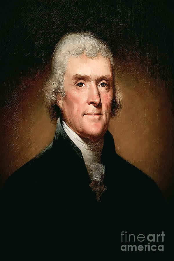 Thomas Jefferson the 3rd President Digital Art by Gary Keesler - Pixels