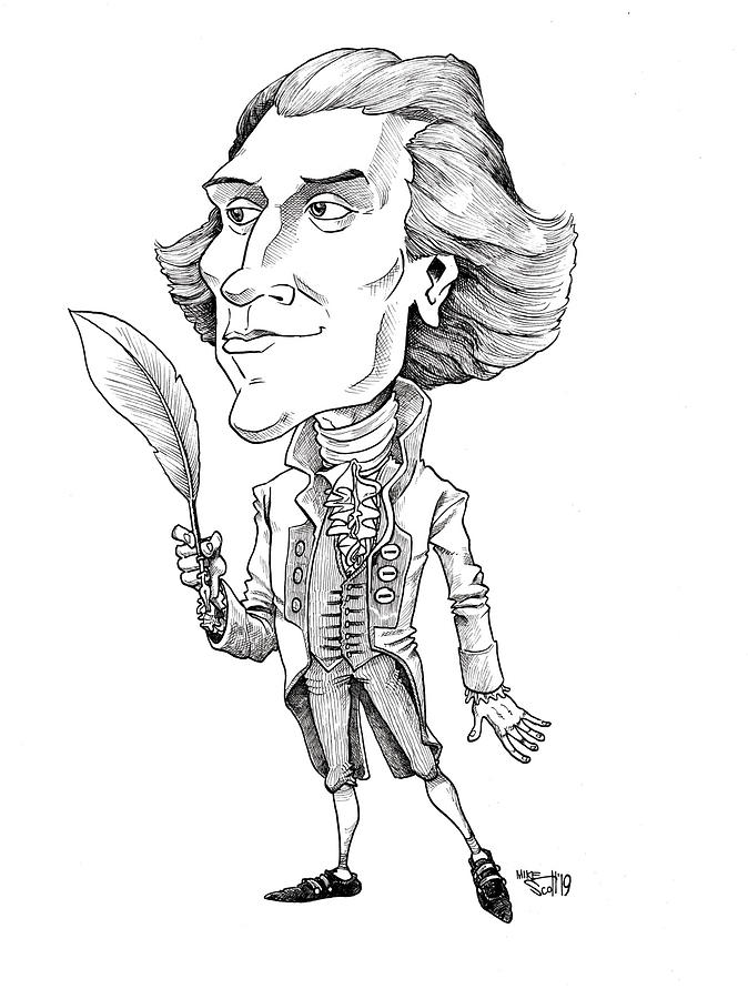 Thomas Jefferson Drawing by Mike Scott Fine Art America