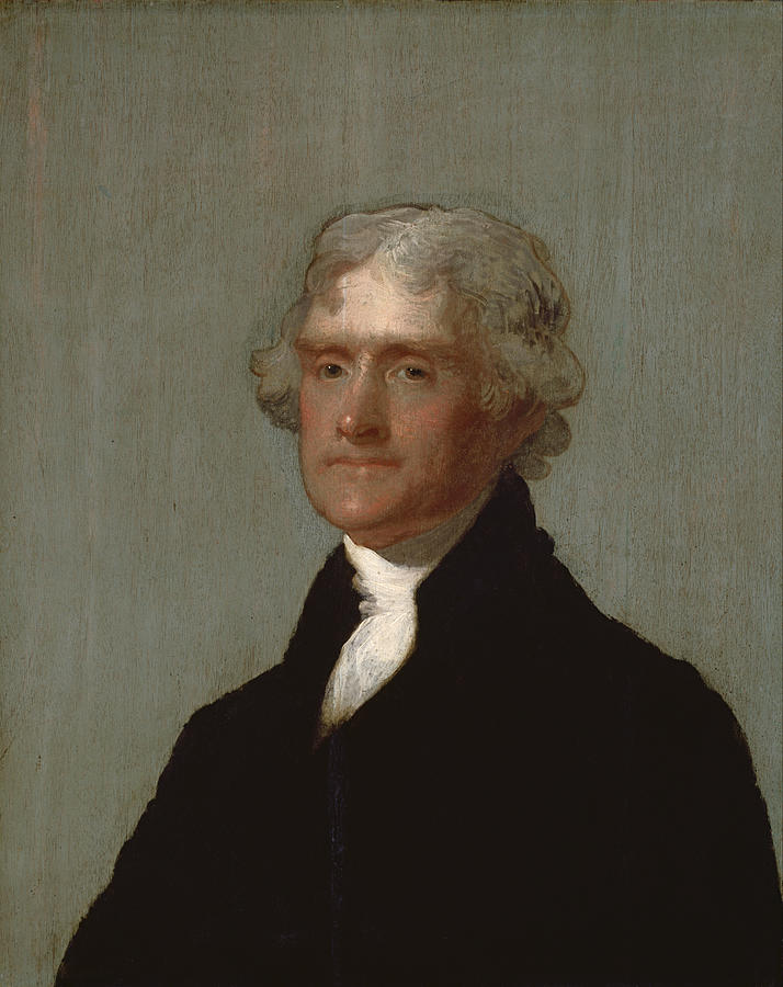 Thomas Jefferson Portrait - Gilbert Stuart Painting by War Is Hell Store