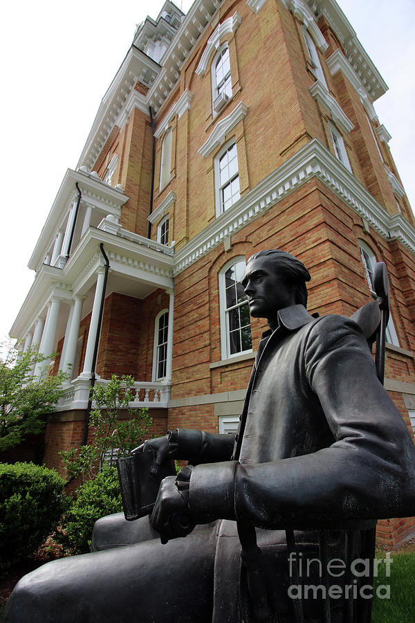 Thomas Jefferson Statue at Central Hall Hillsdale College 6501 Photograph by Jack Schultz