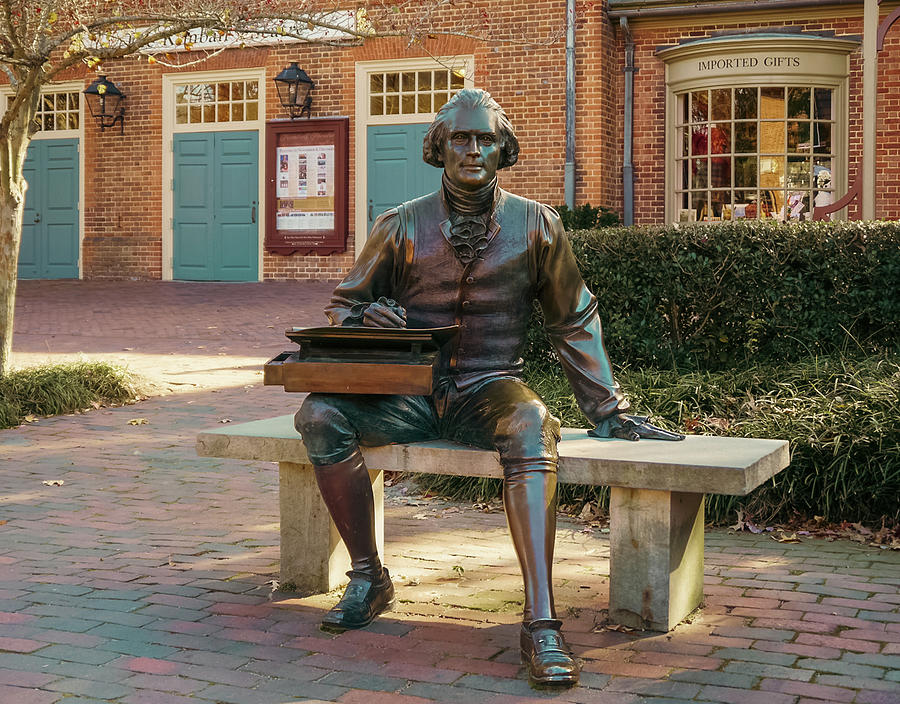 Thomas Jefferson Statue at Merchants Square Photograph by Rachel Morrison