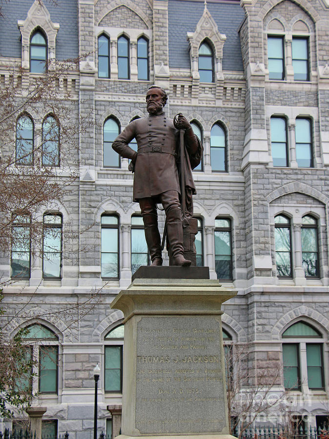 Thomas Jonathan Stonewall Jackson Statue in Richmond VA 7961 Photograph by Jack Schultz