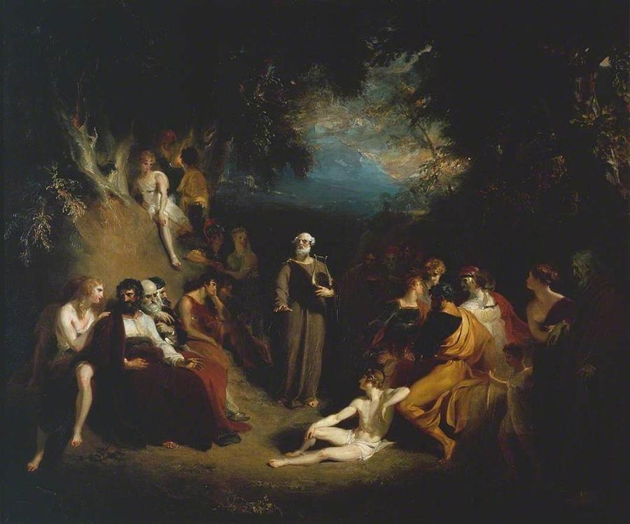 Thomas Lawrence - Homer Reciting his Poems Painting by Les ...