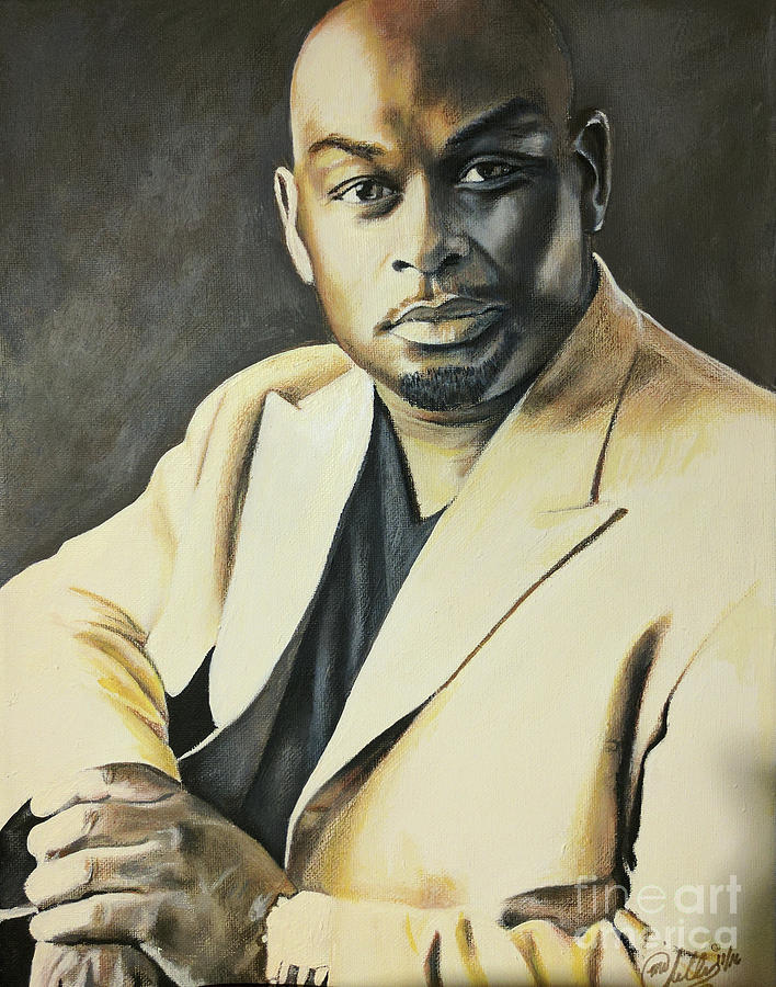 Portrait Painting - Thomas Mykal Ford  by Michelle Brantley