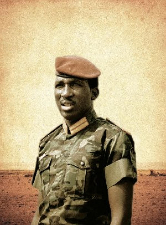 Thomas Sankara Painting - Thomas Sankara - Burkina Faso - African   by Bf